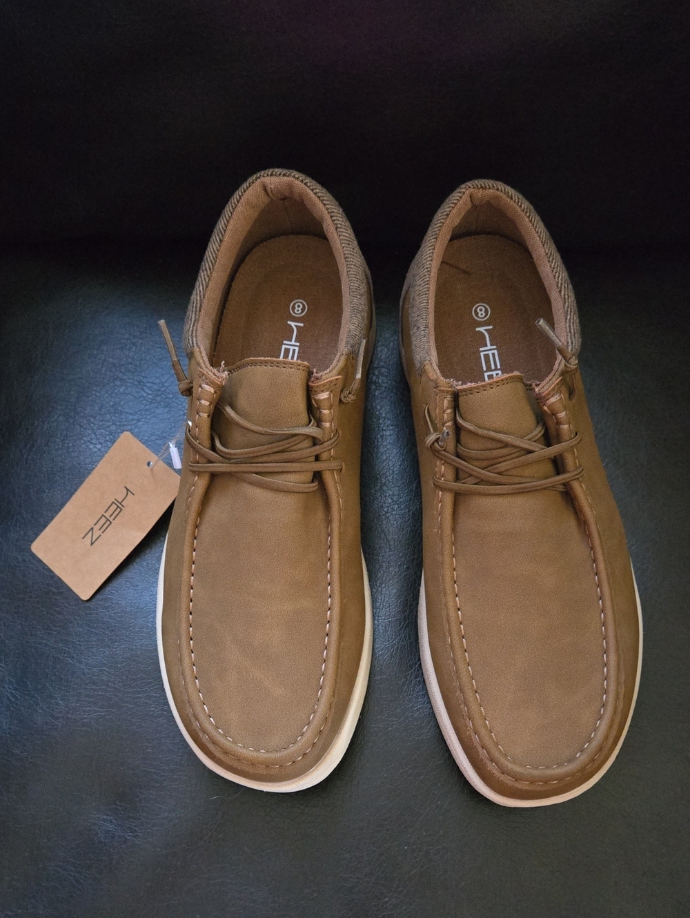 NWT HEEZ Men's Casual Shoes in Brown Size 8W